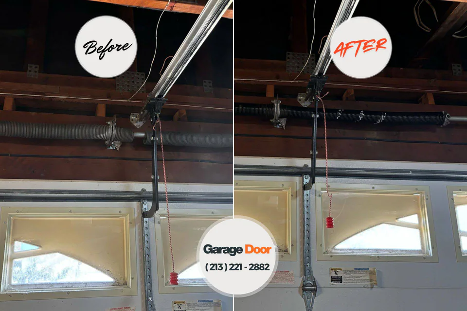 Before and after: garage door repair 76651